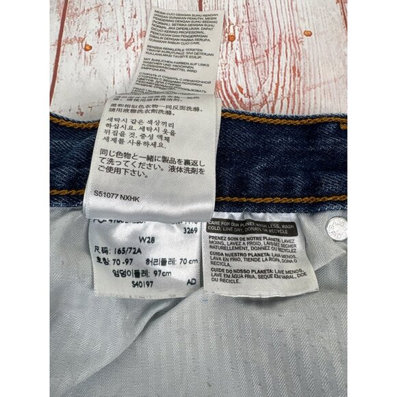 Levis Womens 501 Original High-Waisted Denim Shorts Distressed Blue Size 27 - Picture 8 of 13